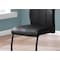 Monarch Specialties Dining Chair, Set Of 2, Side, Upholstered, Kitchen, Dining Room, Pu Leather Look, Metal, Black I 1123 - alternate 4